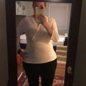 White “wrap” blouse
